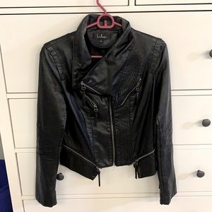 Black faux leather jacket